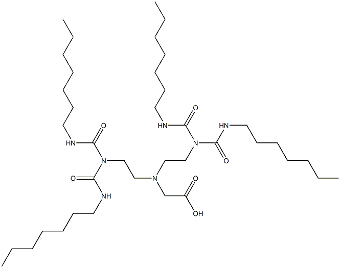 N,N-bis(2-(bis(n-heptylcarbamoyl)amino)ethyl)glycine Structure