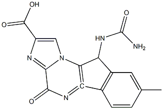 8-methylureido-4,10-dihydro-4-oxo-4H-imidazo(1,2-a)indeno(1,2-e)pyrazin-2-carboxylic acid,,结构式