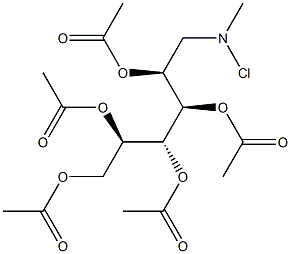 penta-O-acetyl-N-chloro-N-methylglucamine,,结构式