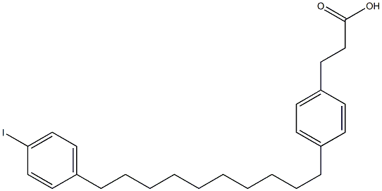 4-(10-(4-iodophenyl)decyl)benzenepropanoic acid