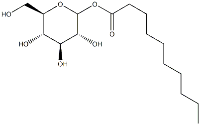 1-O-decanoyl-glucoside Structure