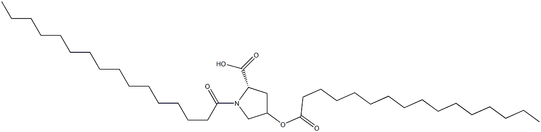 1-PALMITOYL-4-PALMITOYLOXYPROLINE 化学構造式