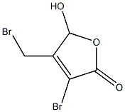 3-BROMO-4-(BROMOMETHYL)-5-HYDROXY-2(5H)-FURANONE Struktur