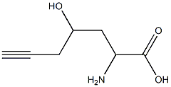 2-AMINO-4-HYDROXYHEPT-6-YNOICACID,,结构式