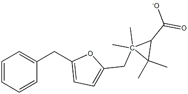 5-BENZYL-3-FURYLMETHYL-2,2,3,3-TETRAMETHYLCYCLOPROPANECARBOXYLATE Structure