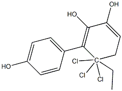 1,1,1-TRICHLORO-2(4-HYDROXYPHENYL)-2'-(3,4-DIHYDROXYPHENYL)ETHANE 结构式