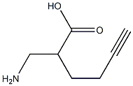 2-AMINOMETHYLHEX-5-YNOICACID Struktur