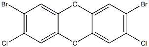 2,8-DIBROMO-3,7-DICHLORODIBENZO-PARA-DIOXIN,,结构式