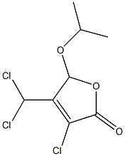 3-CHLORO-4-(DICHLOROMETHYL)-5-ISOPROPOXY-2(5H)-FURANONE Struktur