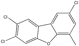 6-METHYL-2,3,8-TRICHLORODIBENZOFURAN Struktur