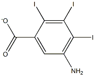 AMINOTRIIODOBENZOATE,,结构式