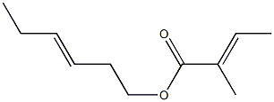 2-BUTENOICACID,2-METHYL-,3-HEXENYLESTER, Struktur