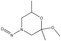 MORPHOLINE,2,6-DIMETHYL-2-METHOXY-N-NITROSO- 结构式