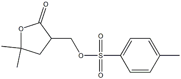 5,5-DIMETHYL-3-(TOSYLOXYMETHYL)DIHYDRO-2(3H)-FURANONE 化学構造式
