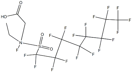 N-ETHYL-PERFLUOROOCTANESULFONAMIDOACETATE Structure