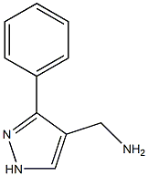 (3-Phenyl-1H-pyrazol-4-yl)methylamine Structure