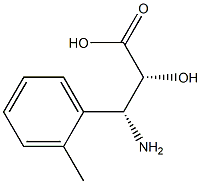 (2R,3R)-3-Amino-2-hydroxy-3-(2-methyl-phenyl)-propanoic acid 化学構造式