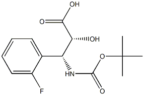 N-Boc-(2R,3R)-3-Amino-3-(2-fluoro-phenyl)-2-hydroxy-propanoic acid Structure