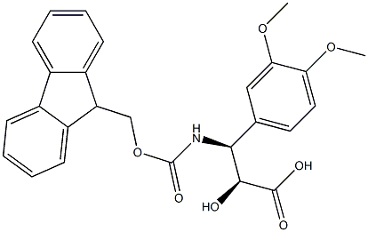 N-Fmoc-(2S,3S)-3-Amino-2-hydroxy-3-(3,4-dimethoxy-phenyl)-propanoic acid Structure