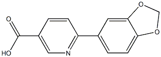 6-(Benzo[1,3]dioxol-5-yl)-nicotinic acid,,结构式