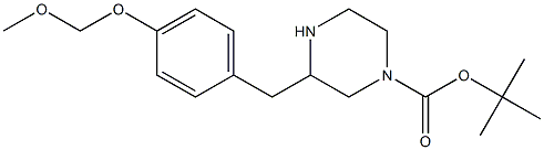 3-(4-Methoxymethoxy-benzyl)-piperazine-1-carboxylic acid tert-butyl ester Struktur