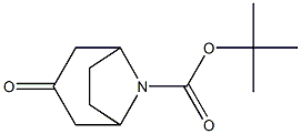 3-Oxo-8-aza-bicyclo[3.2.1]octane-8-carboxylic acid tert-butyl ester Struktur