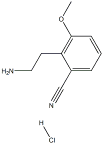 2-(2-aminoethyl)-3-methoxybenzonitrile hydrochloride 结构式