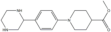 methyl 1-(4-(piperazin-2-yl)phenyl)piperidine-4-carboxylate|