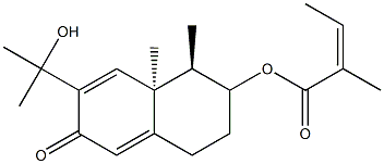 [(1R,8aS)-7-(2-hydroxypropan-2-yl)-1,8a-dimethyl-6-oxo-1,2,3,4-tetrahydronaphthalen-2-yl] (Z)-2-methylbut-2-enoate 结构式