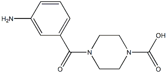 4-(3-Aminobenzoyl)-piperazine-1-carboxylic acid Structure