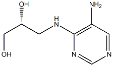 (2R)-3-[(5-aminopyrimidin-4-yl)amino]propane-1,2-diol,,结构式