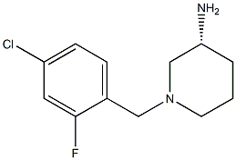 (3R)-1-(4-chloro-2-fluorobenzyl)piperidin-3-amine 结构式