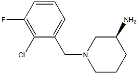 (3S)-1-(2-chloro-3-fluorobenzyl)piperidin-3-amine,,结构式