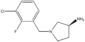 (3S)-1-(3-chloro-2-fluorobenzyl)pyrrolidin-3-amine,,结构式