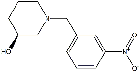 (3S)-1-(3-nitrobenzyl)piperidin-3-ol Struktur