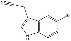 (5-bromo-1H-indol-3-yl)acetonitrile 化学構造式