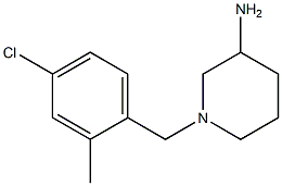 1-(4-chloro-2-methylbenzyl)piperidin-3-amine,,结构式