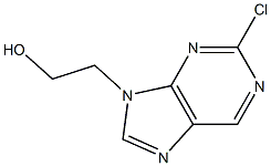 2-(2-chloro-9H-purin-9-yl)ethanol,,结构式