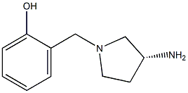 2-{[(3R)-3-aminopyrrolidin-1-yl]methyl}phenol,,结构式