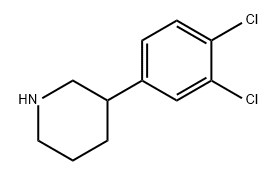 3-(3,4-dichlorophenyl)piperidine,55989-10-1,结构式