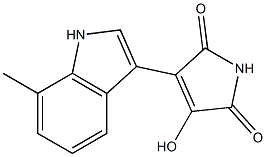 3-hydroxy-4-(7-methyl-1H-indol-3-yl)-1H-pyrrole-2,5-dione 化学構造式