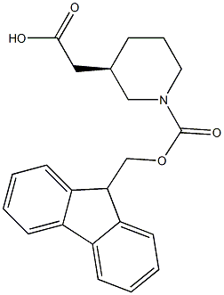 (R)-Fmoc-(3-carboxymethyl)-piperidine Structure