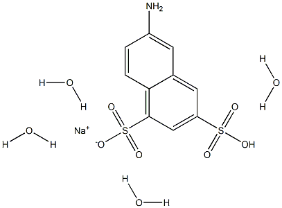 6-AMINO-1,3-NAPHTHALENEDISULFONIC ACID MONOSODIUM SALT TETRAHYDRATE 结构式