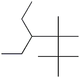 2,2,3,3-tetramethyl-4-ethylhexane 化学構造式