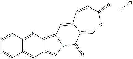 OXEPINO[3'',4'':6,7]INDOLIZINO[1,2-B]QUINOLINE-3,15-DIONE HYDROCHLORIDE Struktur