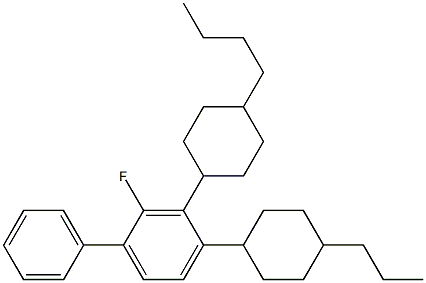 4-PROPYLCYCLOHEXYL-4''-BUTYLCYCLOHEXYL-2-FLUOROBIPHENYL 结构式