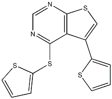 5-(2-THIENYL)-4-(2-THIENNYLTHIO) THIENO[2,3-D]PYRIMIDINE Structure