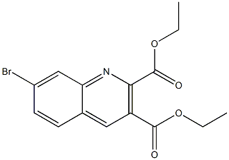 DIETHYL 7-BROMO-2,3-QUINOLINEDICARBOXYLATE,,结构式