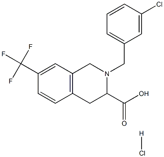 2-(3-chloro-benzyl)-7-trifluoromethyl-1,2,3,4-tetrahydro-isoquinoline-3-carboxylic acid hydrochloride