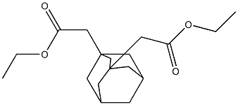 (3-ETHOXYCARBONYLMETHYL-ADAMANTAN-1-YL)ACETIC ACID ETHYL ESTER 化学構造式